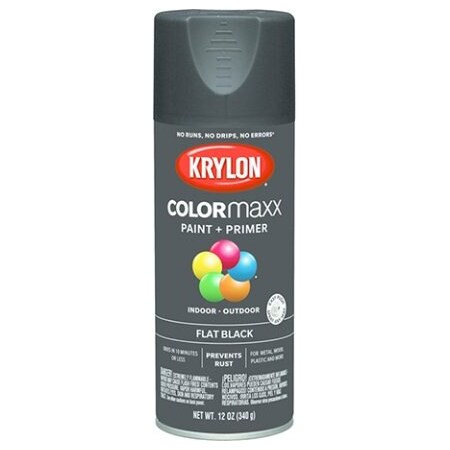 Krylon 5547 Colormaxx 12 Oz Cry Stal Clear Flat K05547007
